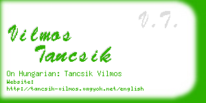 vilmos tancsik business card